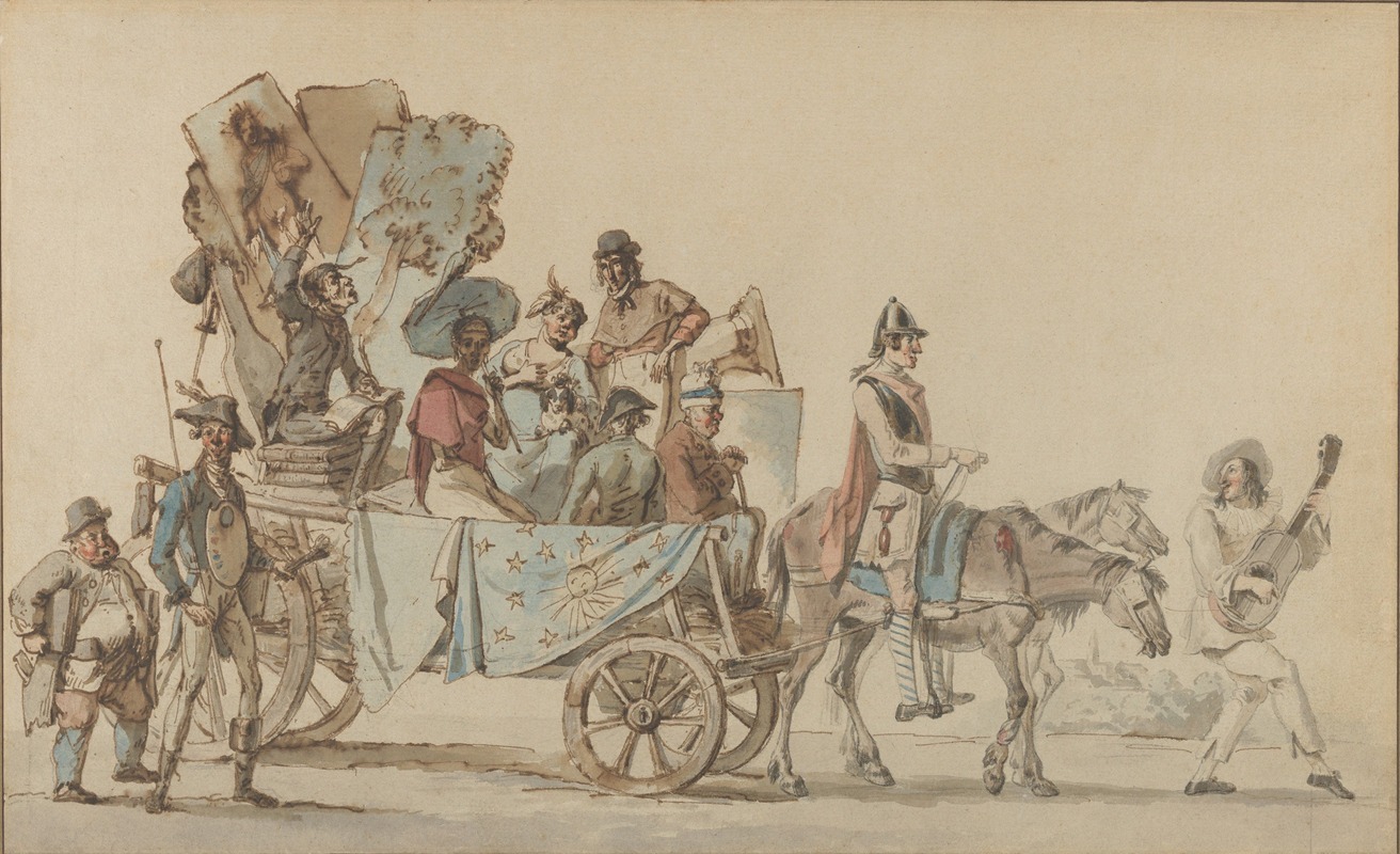 Theatrical Troupe on the Road — Eugène Delacroix