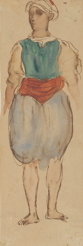 Young Moroccan, Standing by Эжен Делакруа, 1832 — digital art print download