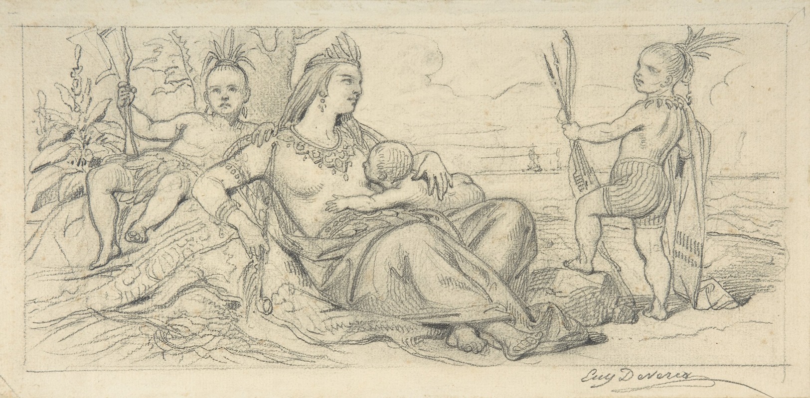 Allegory of America — Южен Девериа