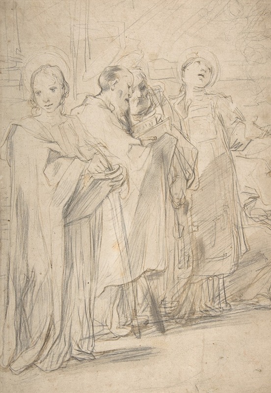 Saints John the Evangelist, Paul, Peter, and Stephen — Ferraù Fenzoni