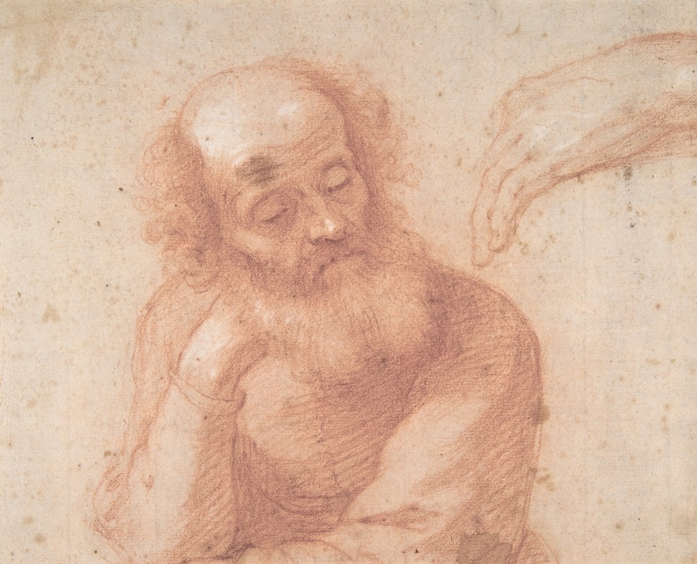 Studies of an Old Man and a Hand — Francesco Furini