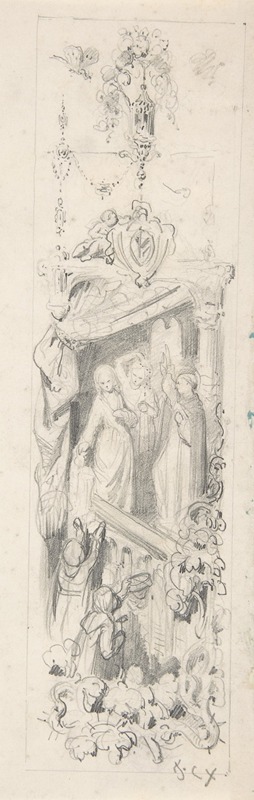 Decorative study of a play by François-Claudius Compte-Calix — digital art print download