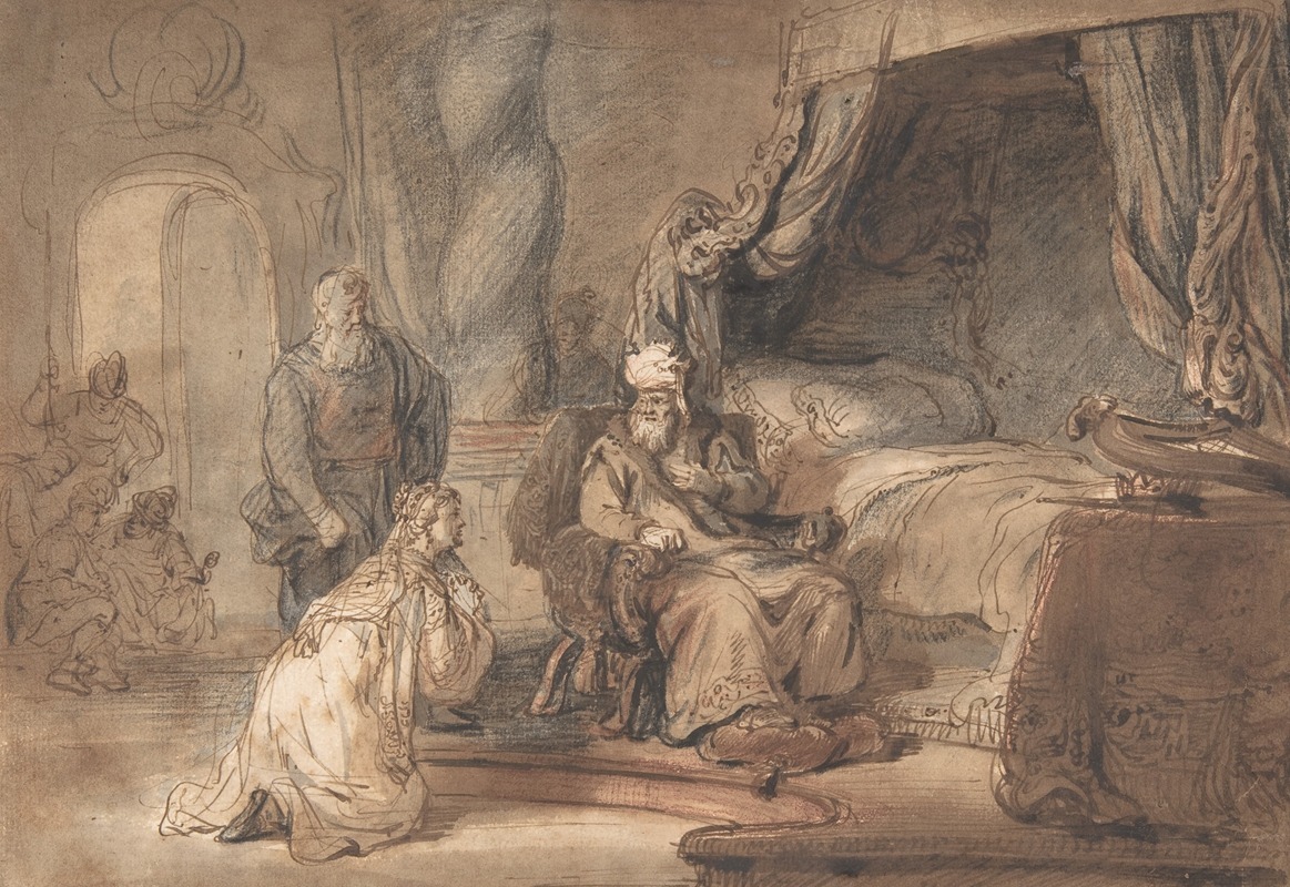 David's Promise to Bathsheba by Гербранд ван ден Эйкхаут — digital art print download