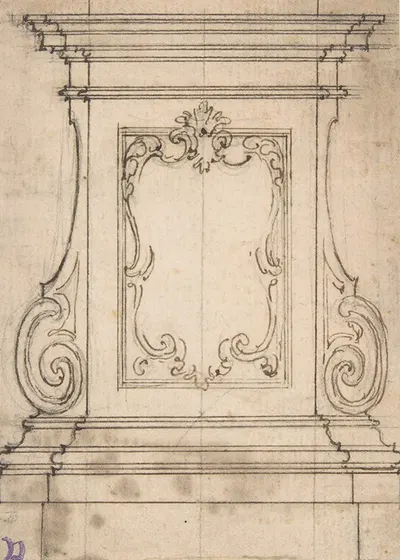 Design for a Pedestal by Giovanni Battista Foggini, 1652–1725 — digital art print download
