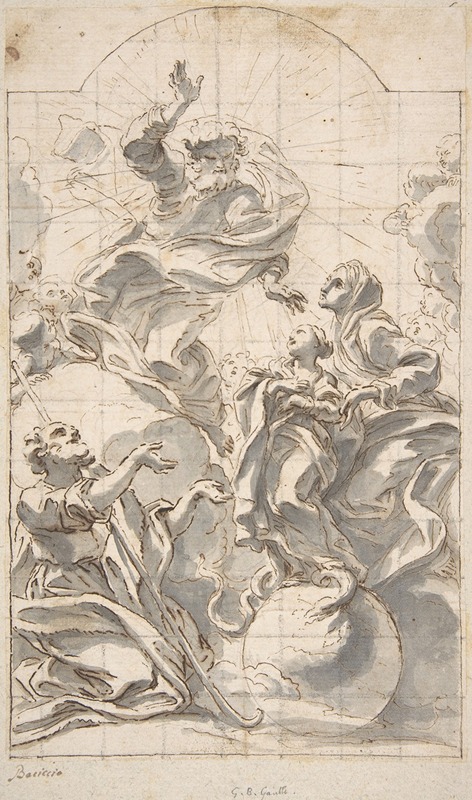 Allegory of the Immaculate Conception by Джованни Баттиста Гаулли, 1639–1709 — digital art print download