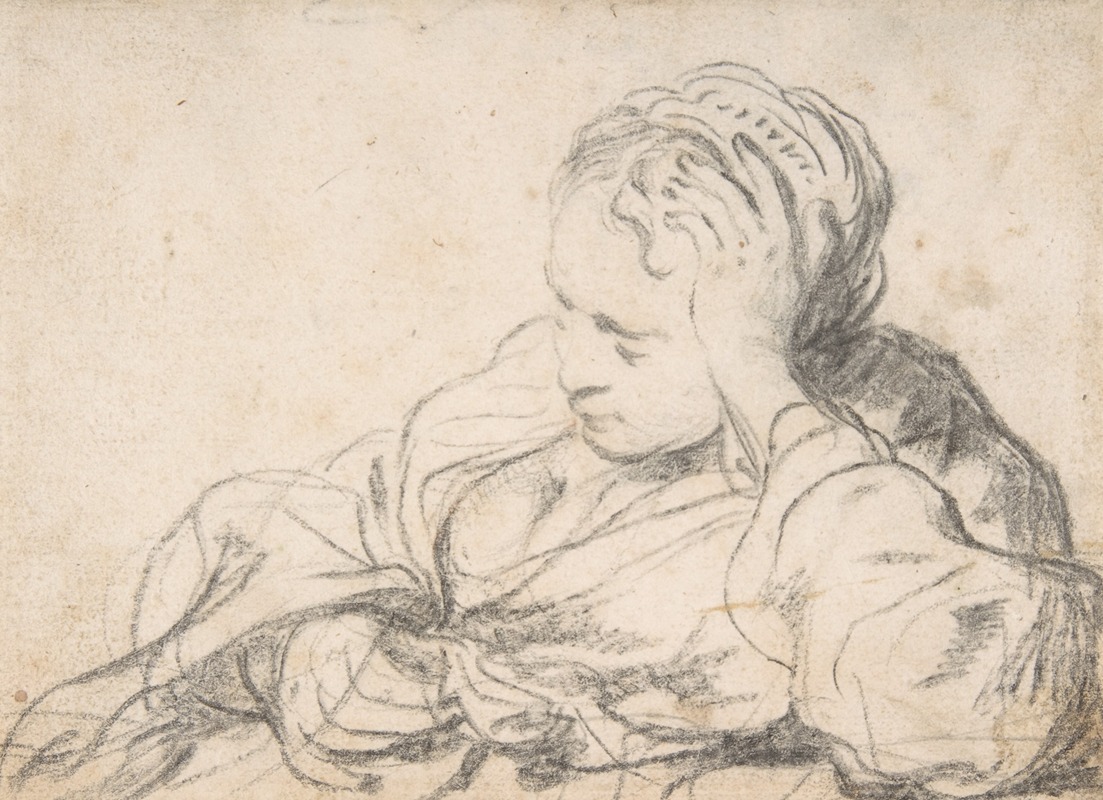 A Woman Asleep by Говерт Флинк — digital art print download