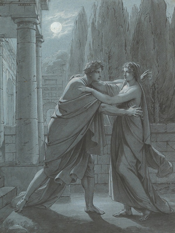 Lais Taking Aristipp by Surprise ca. 1801 by Генрих Фридрих Фюгер — digital art print download