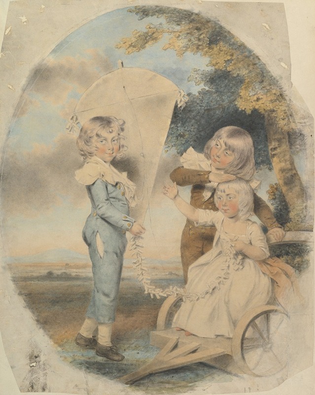 The Dyson Children by John Downman, 1787 — digital art print download