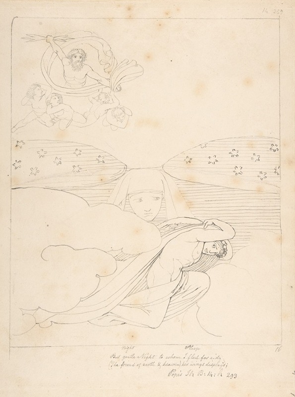Sleep Escaping from the Wrath of Jupiter — John Flaxman