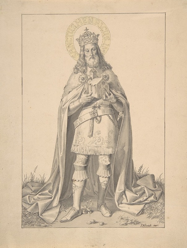 Saint Henry (Emperor Henry II) by Иосиф фон Фюрих, 1800–1876 — digital art print download