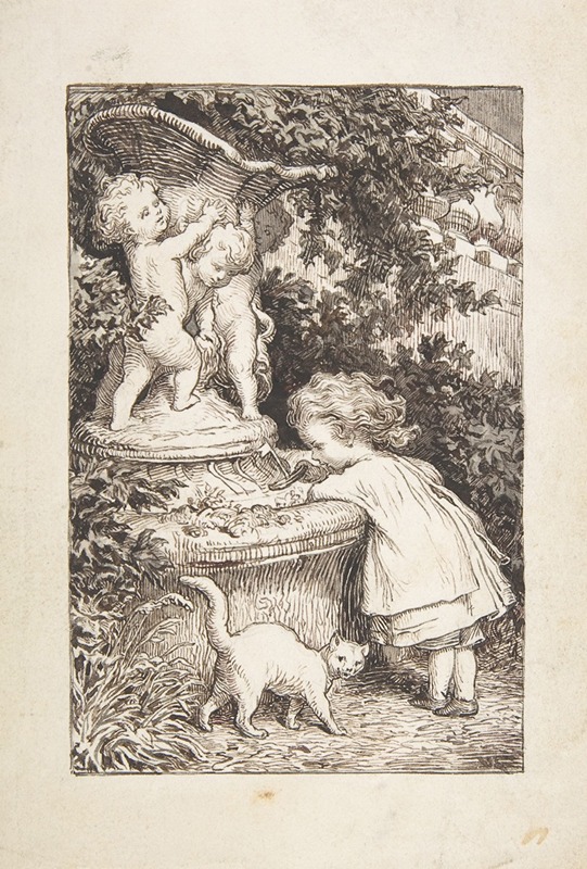 The Fountain by Лоренц Фрёлих, 1835–1904 — digital art print download