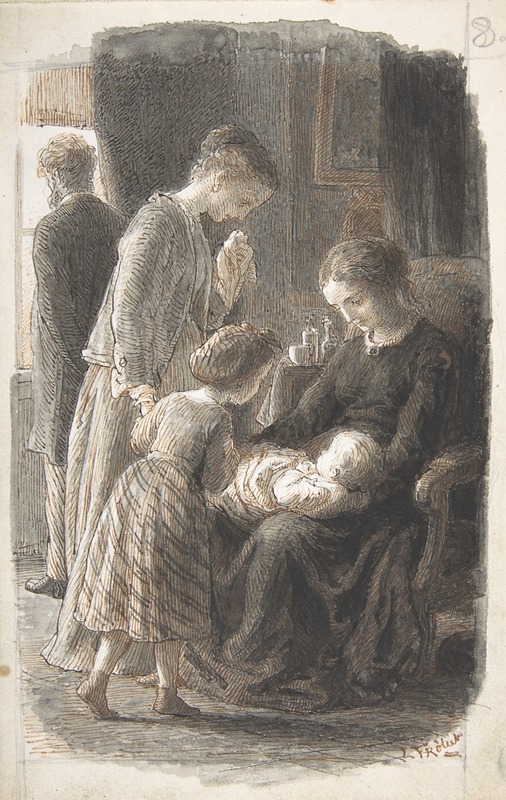 The Young Family by Лоренц Фрёлих, 1835–1903 — digital art print download