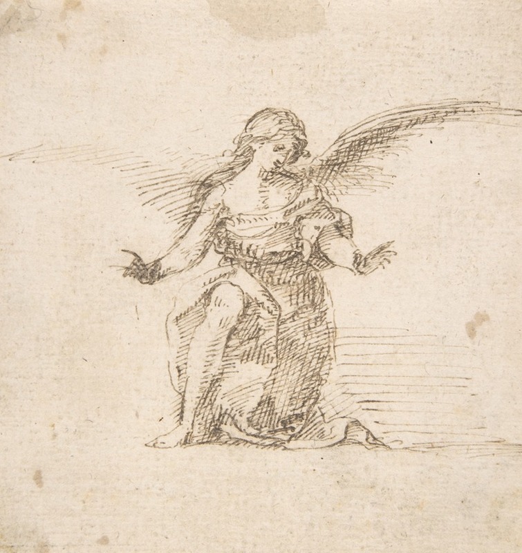 Kneeling Angel With Hands Outstretched by Pedro Duque y Cornejo, 1700–1750 — digital art print download