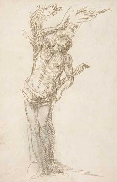 Saint Sebastian Tied to a Tree by Pedro Duque y Cornejo — digital art print download