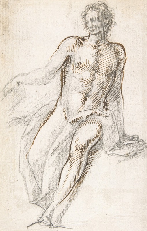 Seated Male Nude with Open Book — Pedro Duque y Cornejo