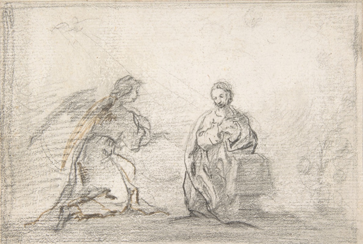 The Annunciation (Angel Approaching from Left) by Pedro Duque y Cornejo — digital art print download