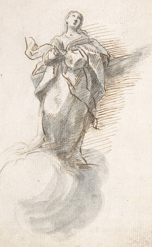 Virgin of the Immaculate Conception Standing on Clouds — Pedro Duque y Cornejo