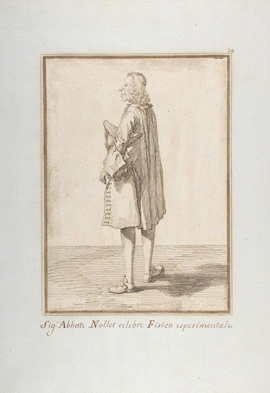 Abbé Jean-Antoine Nollet by Пьер Леоне Гецци, 1674–1755 — digital art print download