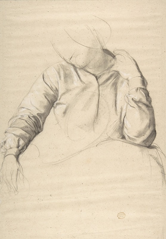 Study of a Woman Seated — Romain Cazes