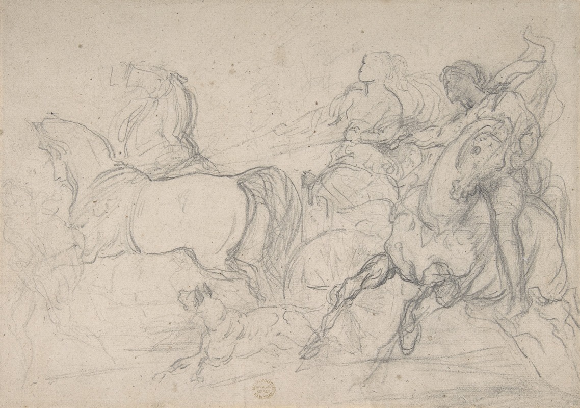 Charioteer and Horseman by Теодор Жерико, 1791–1824 — digital art print download
