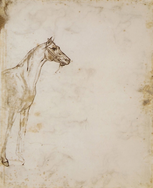 Study of a Horse by Теодор Жерико — digital art print download