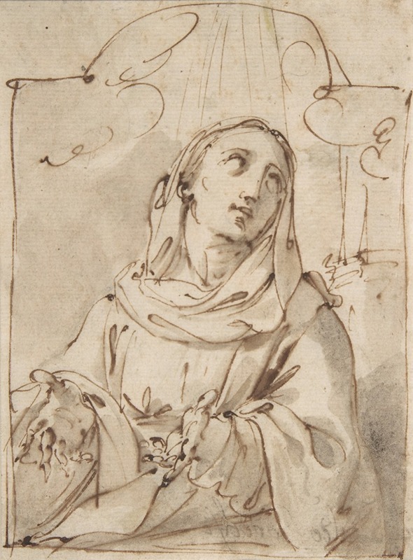 Half Figure of a Female Saint — Ubaldo Gandolfi