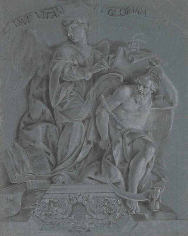 Allegory of History, with Time — Vittorio Maria Bigari