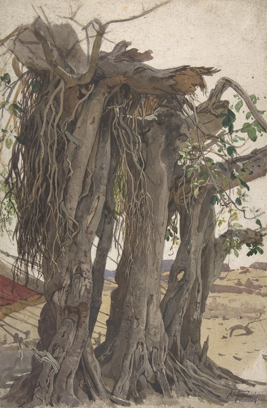 Study of a Stump with Aerial Roots — Woldemar Friedrich