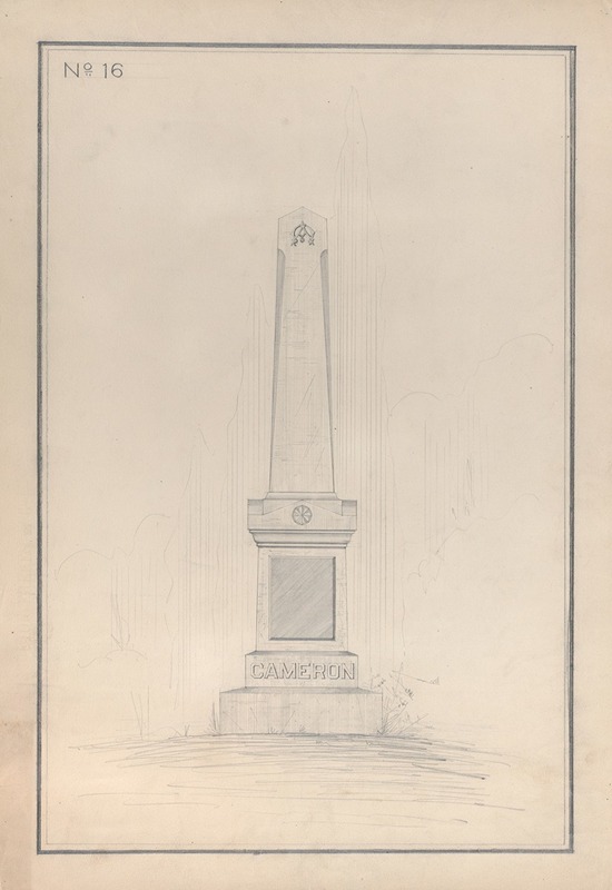 Obelisk Grave Monument, No. 34 by Alexander Maxwell — digital art print download
