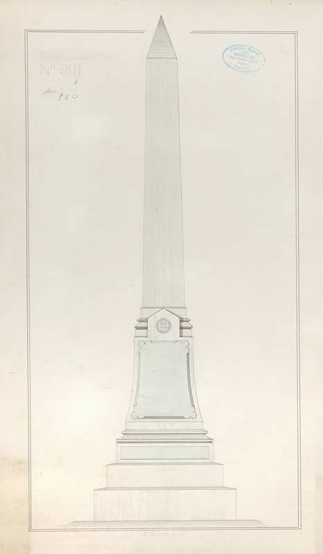 Obelisk Grave Monument, No. 901 by Alexander Maxwell — digital art print download