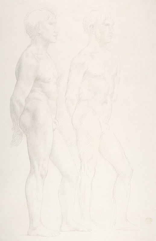 Study of Two Figures by Alphonse Legros, 1837–1911 — digital art print download