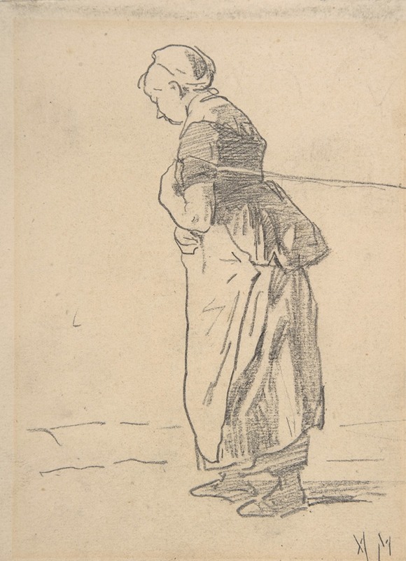 Woman pulling a tow rope. by Антон Мауve — digital art print download