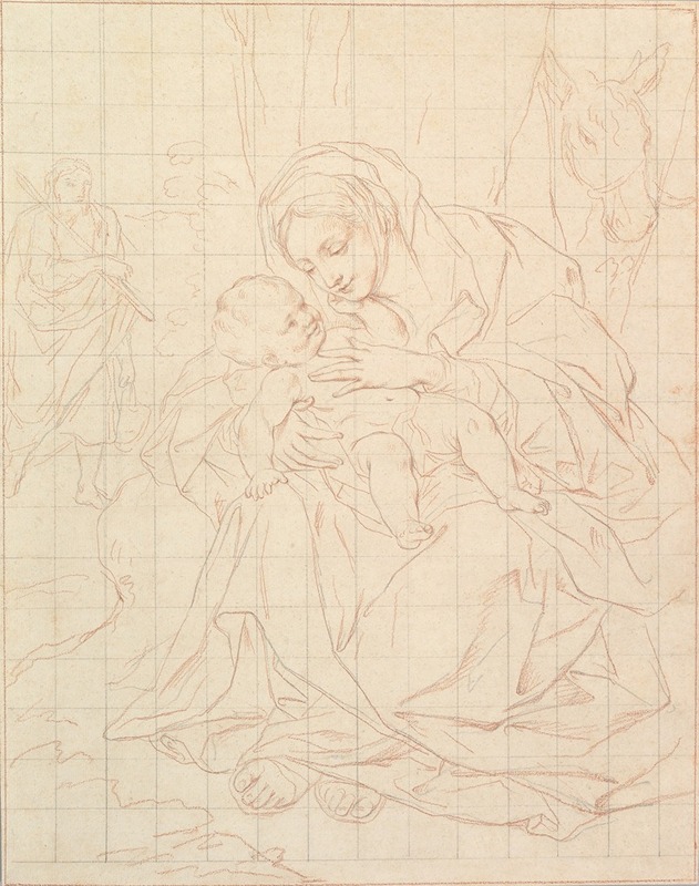 Rest on the Flight into Egypt by Антон Рафаэль Менгс — digital art print download
