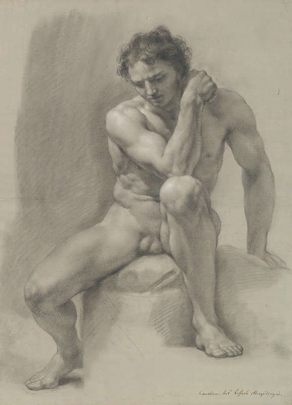 Seated Nude Male by Антон Рафаэль Менгс — digital art print download