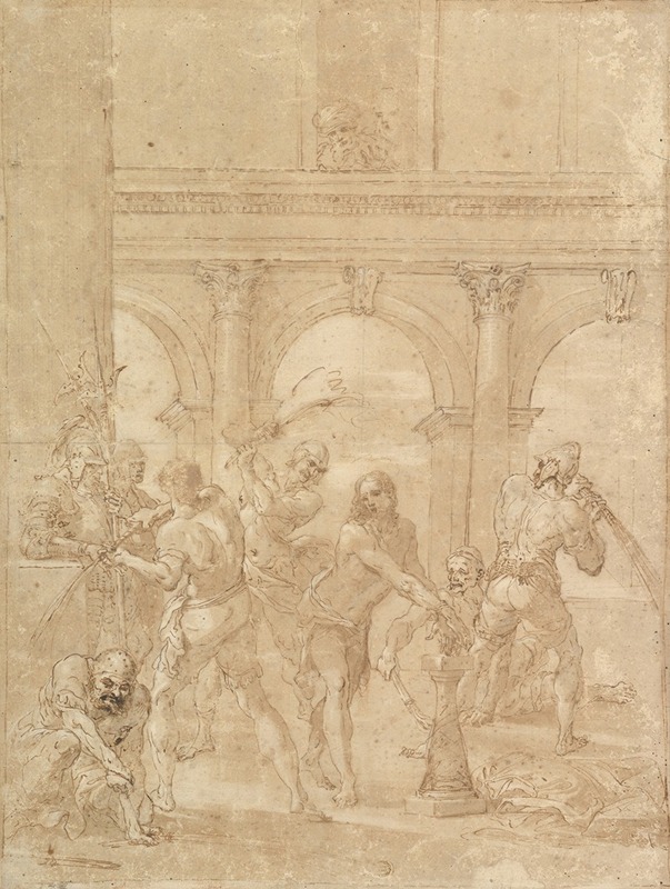 Scourging of Christ by Aureliano Milani, 1700–1740 — digital art print download