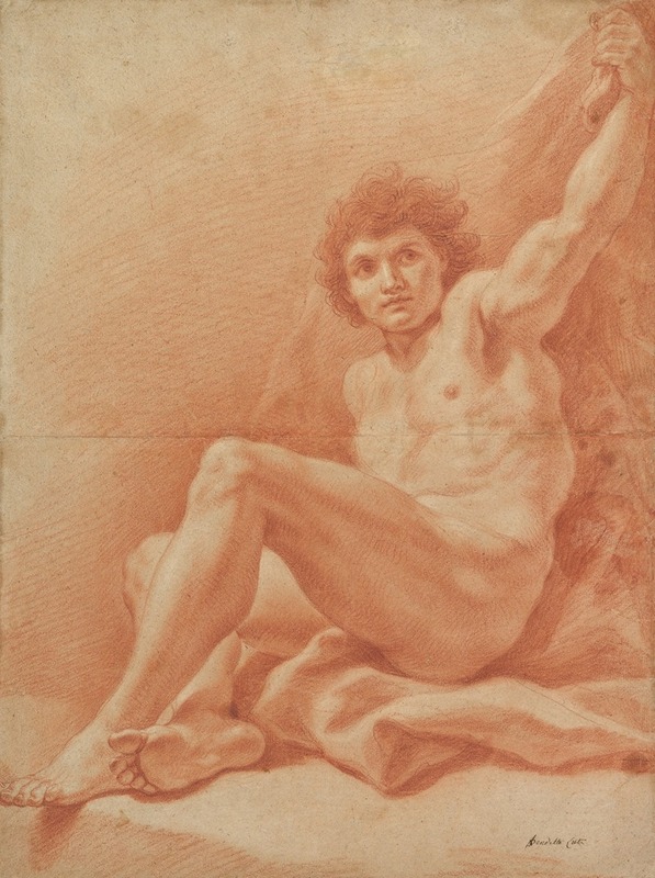 Seated Nude Male Figure — Бенедетто Лути