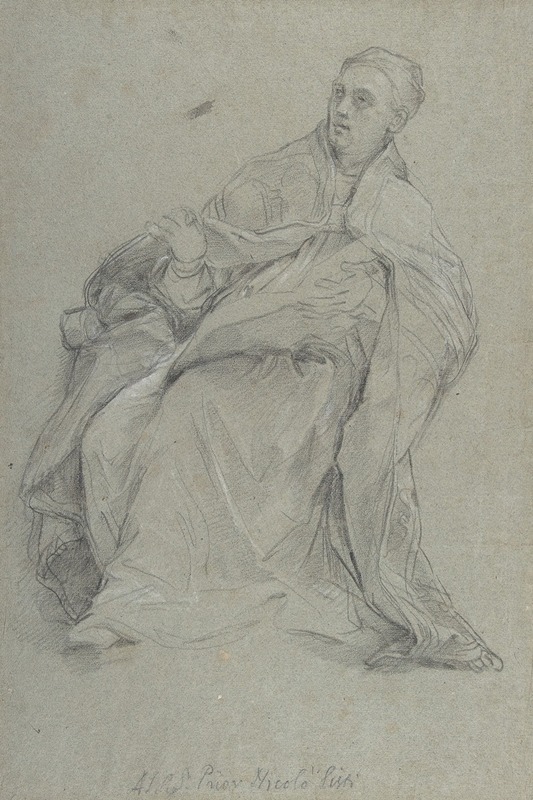 Study for a Seated Prelate (Saint Gregory the Great) by Карло Маратти — digital art print download