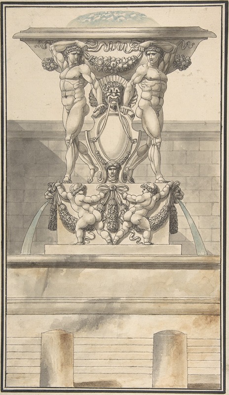 Design for a Fountain by Charles Pierre Joseph Normand — digital art print download