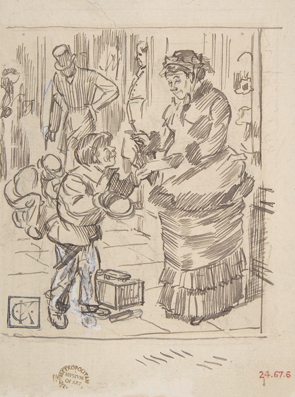Tract Distributor by Чарльз Самуэль Кин, 1870–1891 — digital art print download