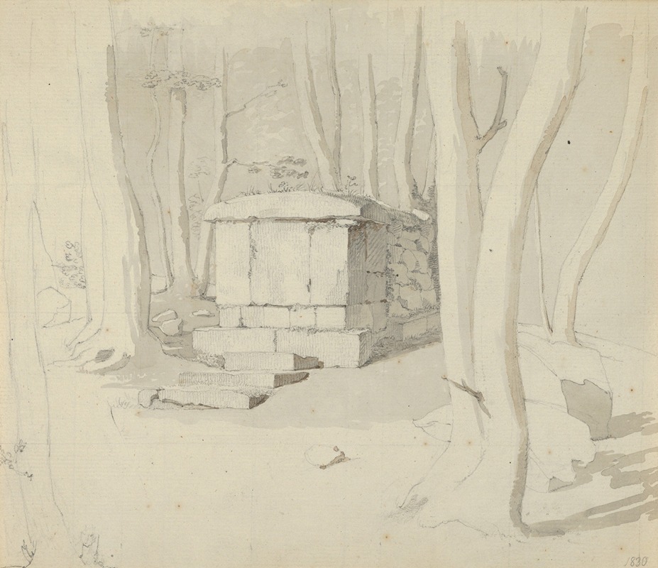 A Stone Tomb in a Forest by Кристен Кёбке, 1830 — digital art print download