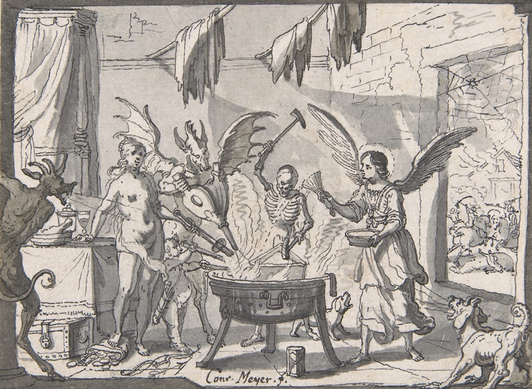 The Devil's Kitchen Visited by an Angel by Conrad Meyer — digital art print download