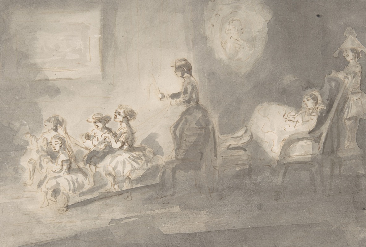 Children Playing Horse and Carriage — Constantin Guys