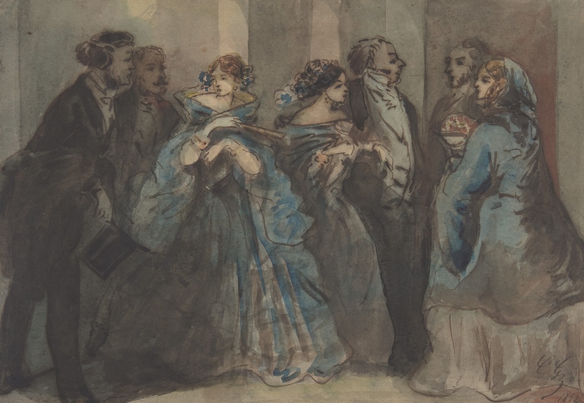 Leaving the Theater by Constantin Guys — digital art print download