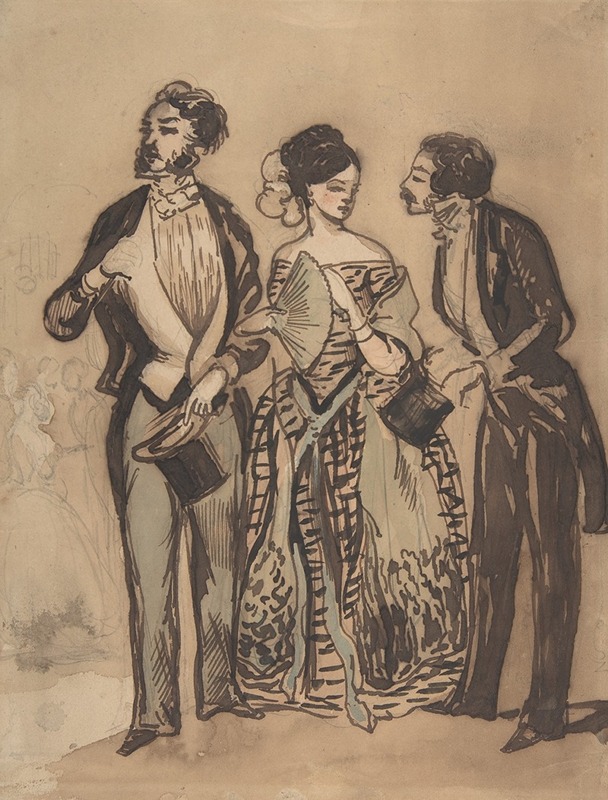 Two Gentlemen and a Lady by Константин Гай — digital art print download