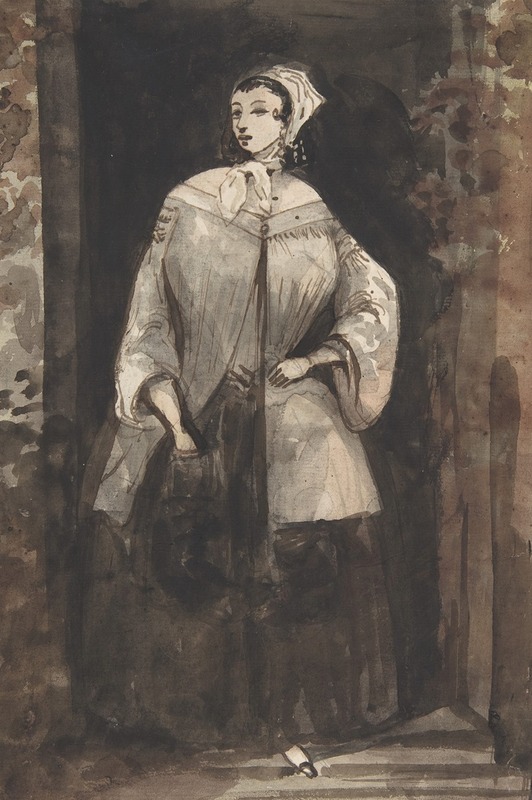 Woman Standing in a Doorway — Constantin Guys