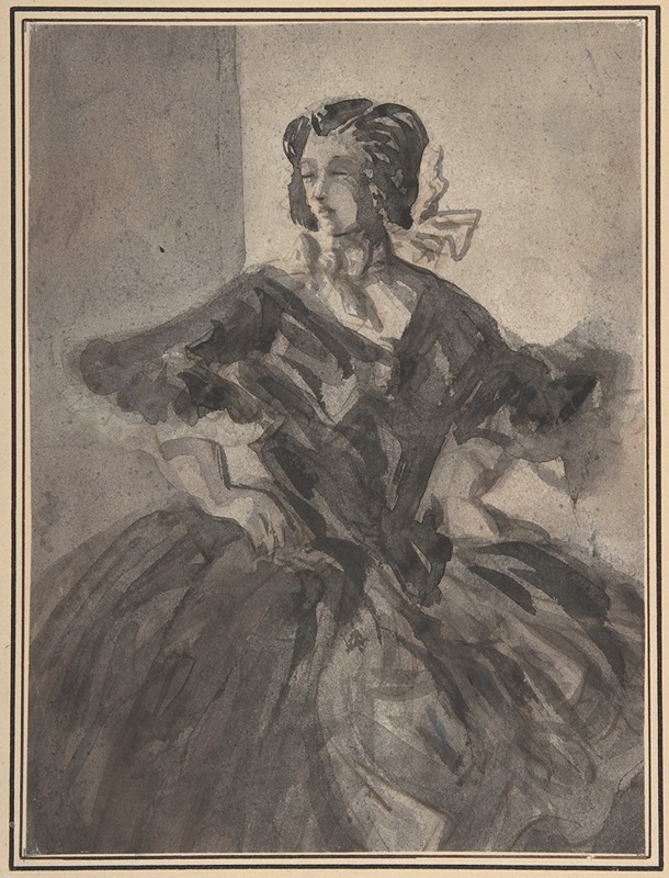 Woman with Arms Akimbo — Constantin Guys