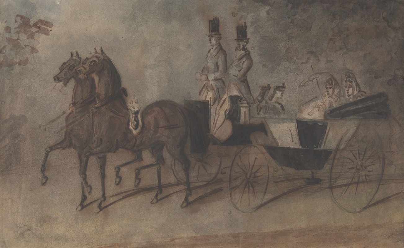 Women in a Carriage by Константин Гай — digital art print download