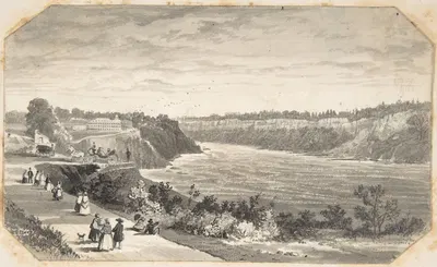 View of a river with a promenade by David Octavius Hill — digital art print download