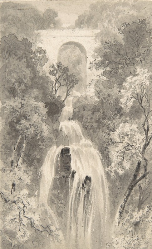 View of a Waterfall by David Octavius Hill — digital art print download