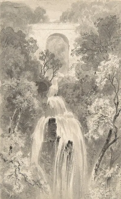 View of a Waterfall by David Octavius Hill — digital art print download